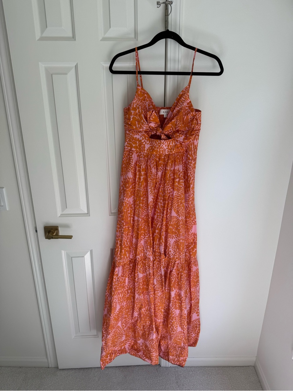 A.L.C. Laura Maxi Dress Pink Orange Floral size 6